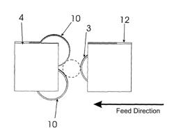 Device and non-cutting shaping method for introducing an outside profile into a workpiece