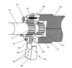 Screw mounting structure of an injection molding machine