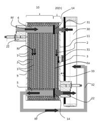 CONDENSER WITH A STACK OF HEAT EXCHANGER PLATES