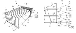 Electrohydrodynamic airflow across a heat sink using a non-planar ion emitter array