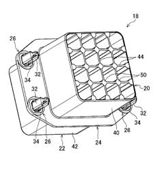 Shock absorbing member and shock absorbing structure