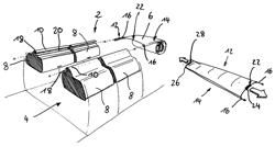 Covering device for an interior of an aircraft and a method for covering an interior of an aircraft