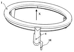 Feeding device for a geometrically closed lightguide