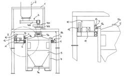 System for gravimetrically dosing bulk goods components having a transport container which can be coupled to and decoupled from a drive carriage