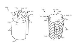 Z-directed printed circuit board components having conductive channels for reducing radiated emissions