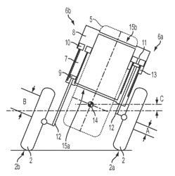 LATERALLY TILTABLE, MULTITRACK VEHICLE