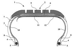 Pneumatic tyre with built-in self-sealing and protective layers