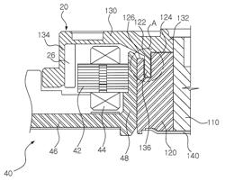 Spindle motor having lubricant filled bearing clearance