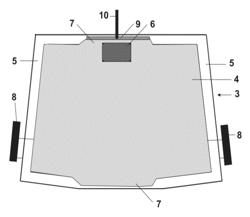 Vehicle glazing with slot antenna