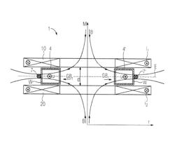 Device and method for magnetic separation of a fluid