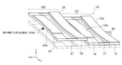 Piezoelectric actuator, variable capacitor, and optical deflection device