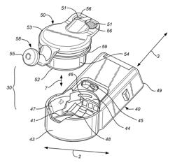 Battery module for perpendicular docking into a canal hearing device