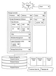 Management of metadata in a storage subsystem