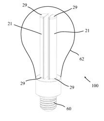 SOLID-STATE LINEAR LIGHTING ARRANGEMENTS INCLUDING LIGHT EMITTING PHOSPHOR