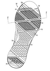 Outsole having grooves forming discrete lugs