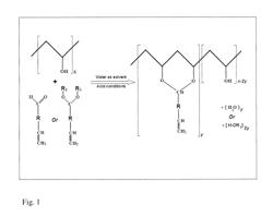 Cellulose fibre-based support containing a modified PVA layer-method for production and use