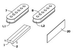 HUMBUCKER PICKUP DEVICE FOR ACTIVE AND PASSIVE GUITARS