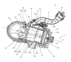 STRATIFIED SCAVENGING TWO-STROKE ENGINE