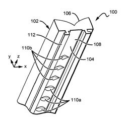 Reverse total internal reflection features in linear profile for lighting applications