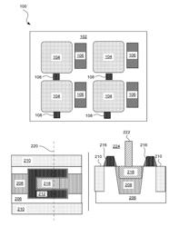 Pickup device structure within a device isolation region