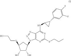 Co-crystals of a triazolo [4,5-D] pyrimide platelet aggregation inhibitor