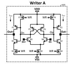 Write driver in sense amplifier for resistive type memory