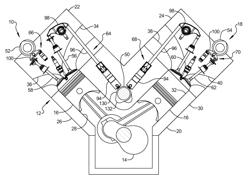 Engine assembly including modified camshaft arrangement