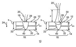 Method for welding two metal parts and connecting arrangement with two metal components