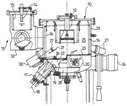 Material evaporation chamber with differential vacuum pumping