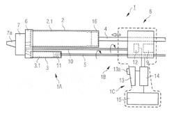 DRIVE DEVICE OF A METERING AND MIXING DEVICE