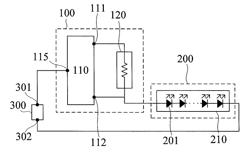 Light source device with light-emitting diode module