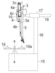 Device for demounting a tire from a rim as well as a tire demounting machine equipped with such device