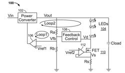 Power conversion feedback control circuit for reaching a goal voltage