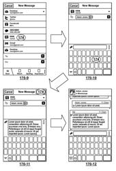 Electronic device configured with messaging composition interface