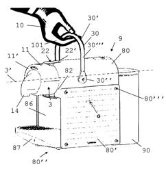 Beverage machine with carrying handle and configurable appearance and side functions