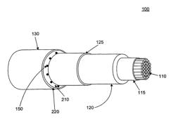 Cable having expanded, strippable jacket