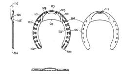 Horseshoe with splaying, and stabilizer feature