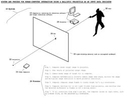 System and Process for Human-Computer Interaction Using a Ballistic Projectile as an Input Indicator