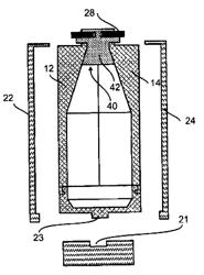 Method and device for installing and/or removing blow moulds