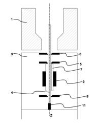 NMR probe head with improved centering of the sample vial