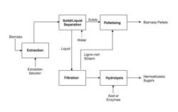 PROCESSES FOR PRODUCING BIOMASS PELLETS AND SUGARS