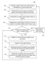 Optical navigation system with object detection