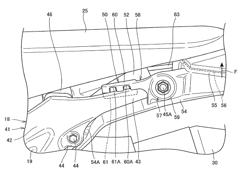 Vehicle body frame and rear fender assembly for a motorcycle, and motorcycle including same