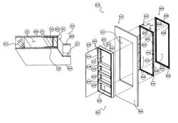 Container assembly mountable to a door