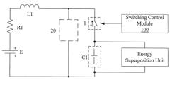 Battery heating circuits and methods using voltage inversion and freewheeling circuit components