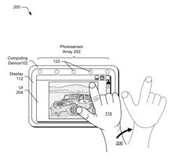 Photosensor array gesture detection