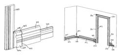 Trim molding system attached to a wall surface having existing moldings thereon