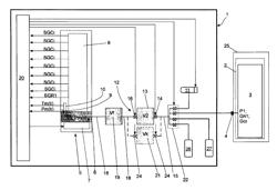 Gas analyzer system configured to determine the concentration of a refrigerant gas and/or the concentration of contaminant gases in an automotive air conditioning system