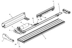 Panel curtain system with improved operating runner