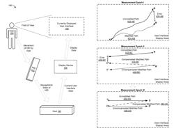 System and method for compensating for drift in a display of a user interface state